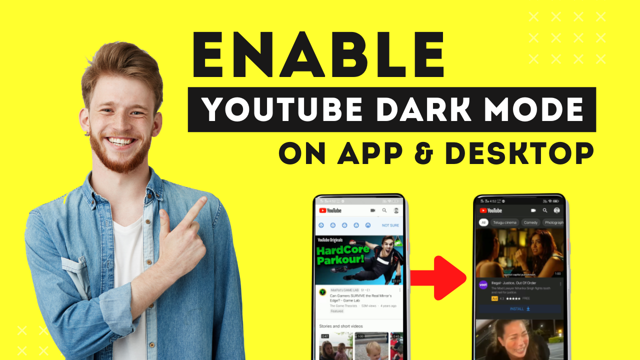 How To Enable Dark Mode On Youtube In Android App On Desktop Venkatakarthik
